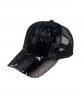 Ct031 Sparkling Metal Sheet Women Mesh Custom Trucker Hat Cap  With Your Logo