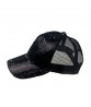 Ct031 Sparkling Metal Sheet Women Mesh Custom Trucker Hat Cap  With Your Logo