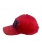 Cd059 High Quality Embroidery 6 Panel Two Tone Red Unstructured Dad Cap