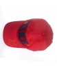 Cd059 High Quality Embroidery 6 Panel Two Tone Red Unstructured Dad Cap