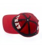 Cd059 High Quality Embroidery 6 Panel Two Tone Red Unstructured Dad Cap