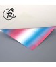 HRFL033 39 inch*39 inch Best Place Light Blue Light Red And White Gradient Reflective Heat Transfer Vinyl