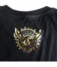 Golden Hot Stamping Film Bird Totem Logo Cotton Half Sleeve O-Neck Tops T Shirts for Men