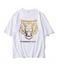 Summer Short Sleeve Hip Hop Hot Stamping Foil Tiger Logo T Shirts For Men