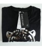 Brushed Lase Hot Stamping Film Silver Tiger Logo Cotton Half Sleeve O-Neck Tops T Shirts for Men