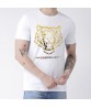 Summer Short Sleeve Hip Hop Hot Stamping Foil Tiger Logo T Shirts For Men