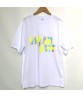 T-Shirt for Women Cotton Short Sleeve O-Neck Tops Tees Shirts Lase Bronzing DREAM TRUE Letter Lemon Yellow Logo