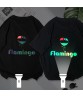 Hot Stamping Foil Logo Change Color Flamingo Pattern Unisex Cotton Half Sleeve O-Neck Tops Tees Shirts