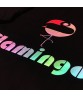 Hot Stamping Foil Logo Change Color Flamingo Pattern Unisex Cotton Half Sleeve O-Neck Tops Tees Shirts