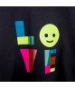 LOVE Splicing Color Blocks Logo Unisex T-Shirt Cotton Half Sleeve O-Neck Tops Women T Shirts