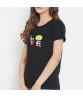 LOVE Splicing Color Blocks Logo Unisex T-Shirt Cotton Half Sleeve O-Neck Tops Women T Shirts