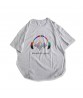 New Style Colorful Headphone Pattern Music Logo T-Shirt Cotton Short Sleeve O-Neck Tops White T Shirts