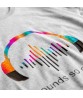 New Style Colorful Headphone Pattern Music Logo T-Shirt Cotton Short Sleeve O-Neck Tops White T Shirts