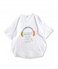 Colorful Headphone Pattern Laser Silver Film Music Logo Cotton Short Sleeve O-Neck Tops T Shirts