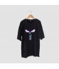 New Style Reflective Discoloration Logo Skulls Pattern Cotton Half Sleeve O-Neck Tops Halloween Tees Shirts