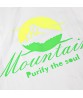 Mountain Letter Lemon Yellow Colorblock Logo T-Shirt Cotton Short Sleeve O-Neck Tops Tees Shirts