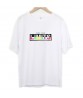 Summer Short Sleeve T-Shirt Limtis Letter Color Block Pattern Logo Whitet Shirt For Men